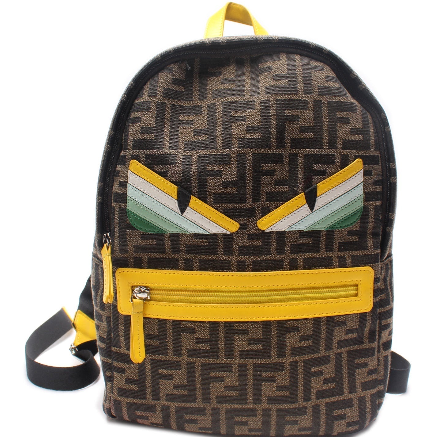 Fendi Zucca Canvas Monster Eyes Small Backpack Bag