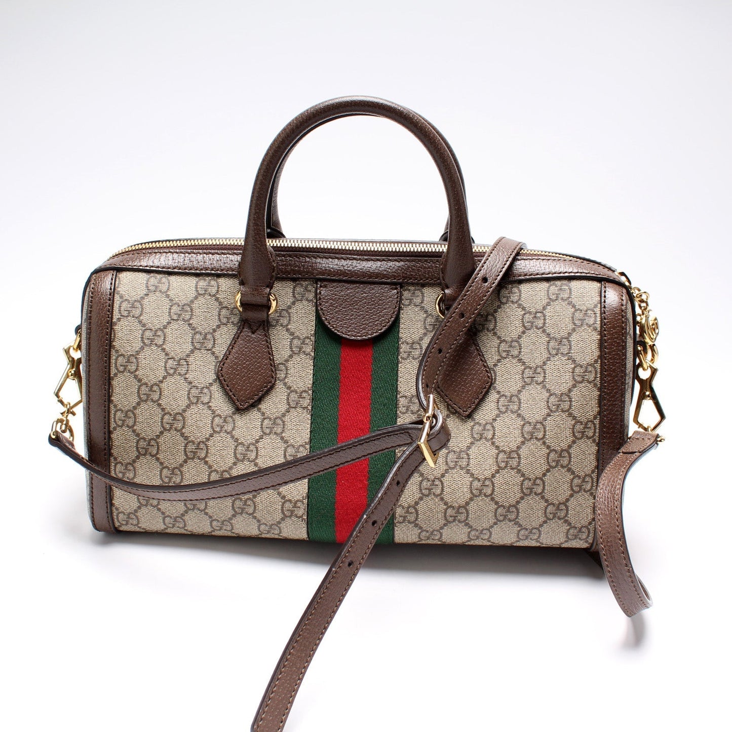 Gucci 524532 GG Supreme Ophidia Boston Medium Bag