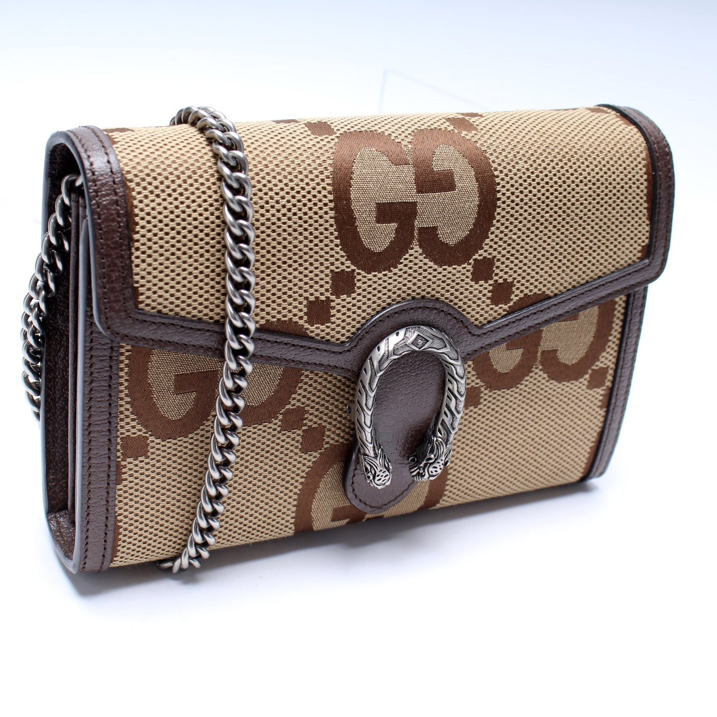 Gucci 401231 Dionysus Jumbo GG Canvas Mini Wallet Bag