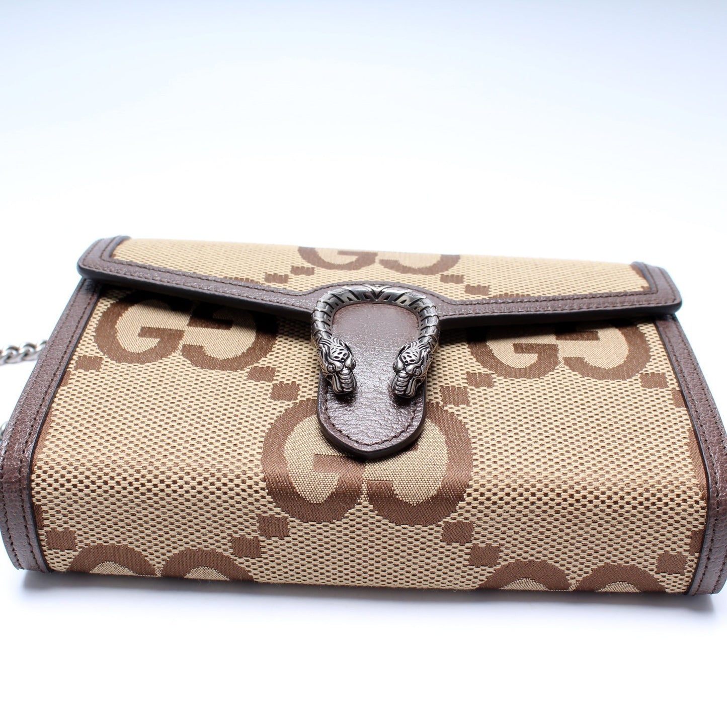 Gucci 401231 Dionysus Jumbo GG Canvas Mini Wallet Bag