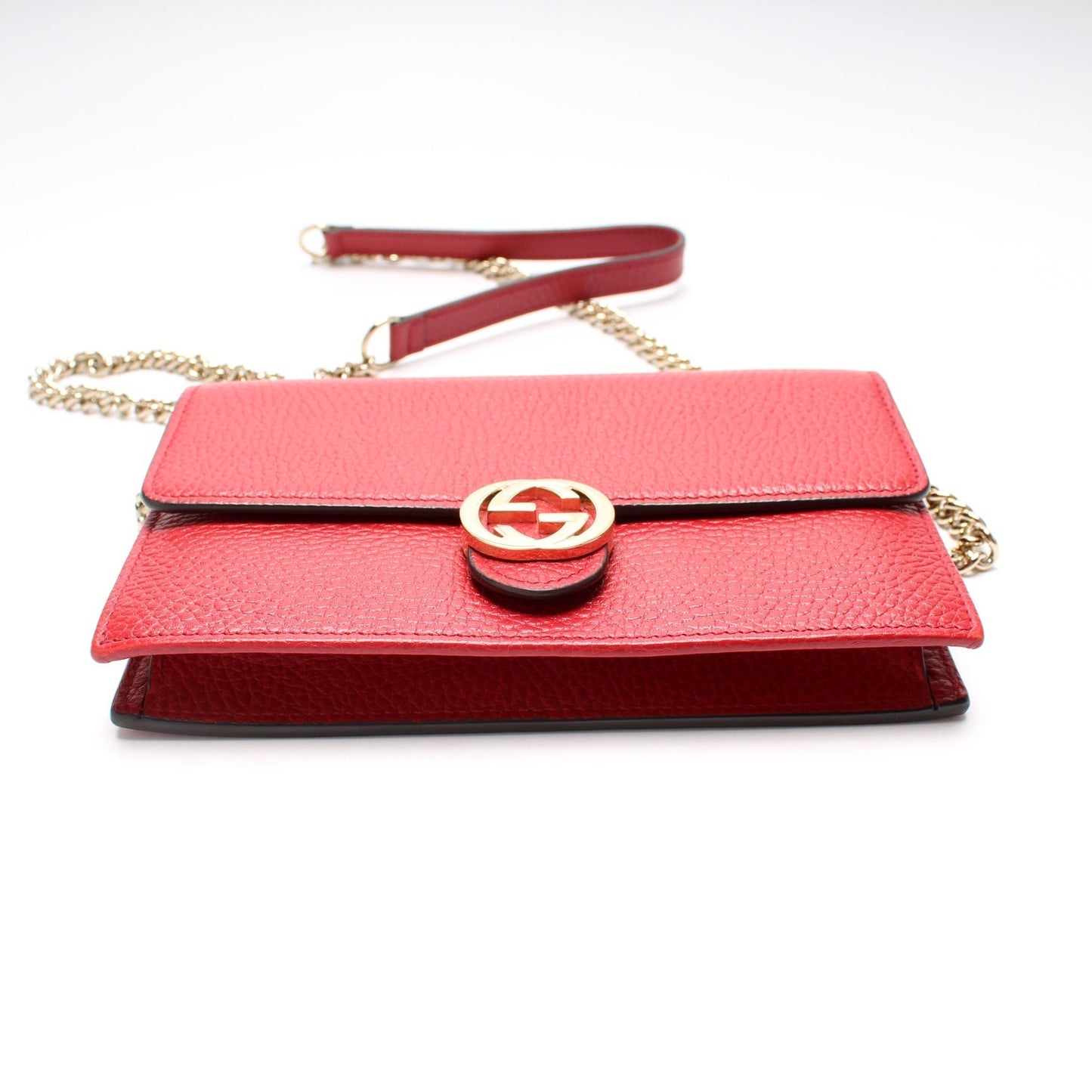 Gucci 615523 Dollar Calfskin Interlocking GG Chain Wallet Bag