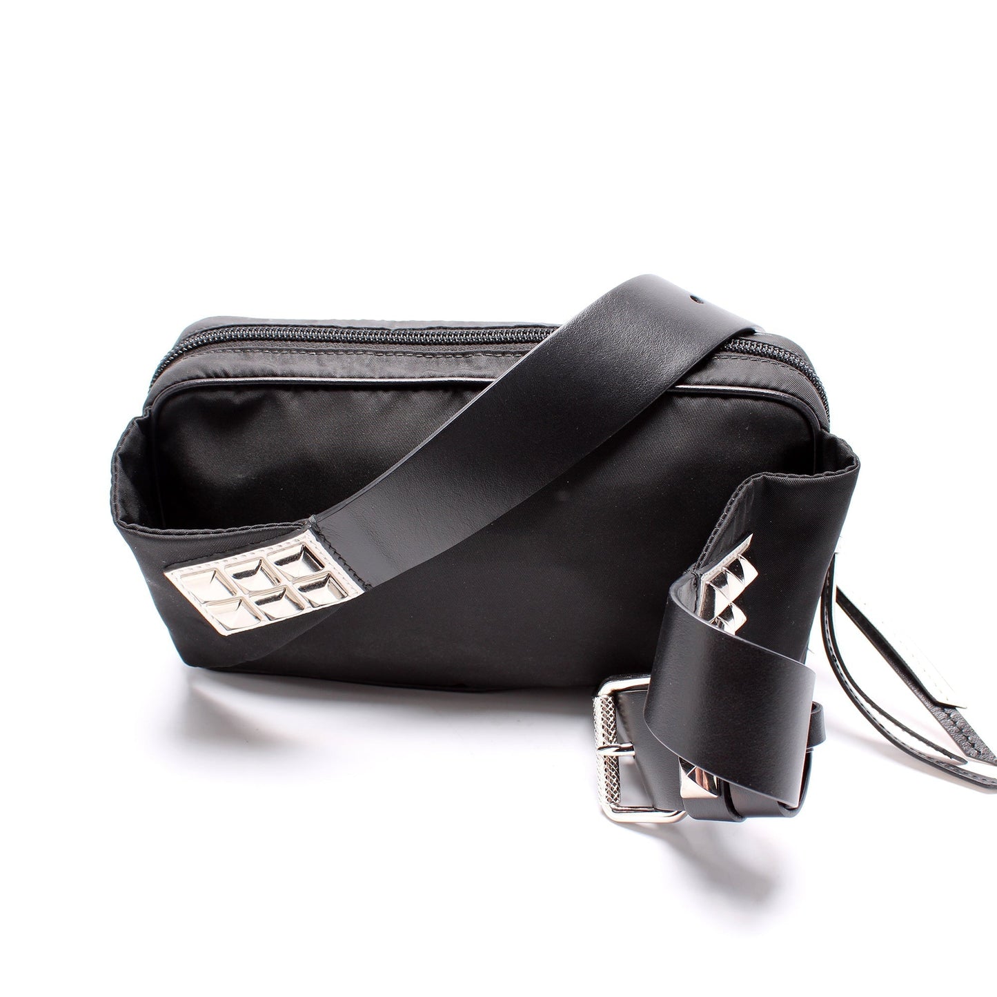Prada Tessuto Nylon Studded Belt Bag