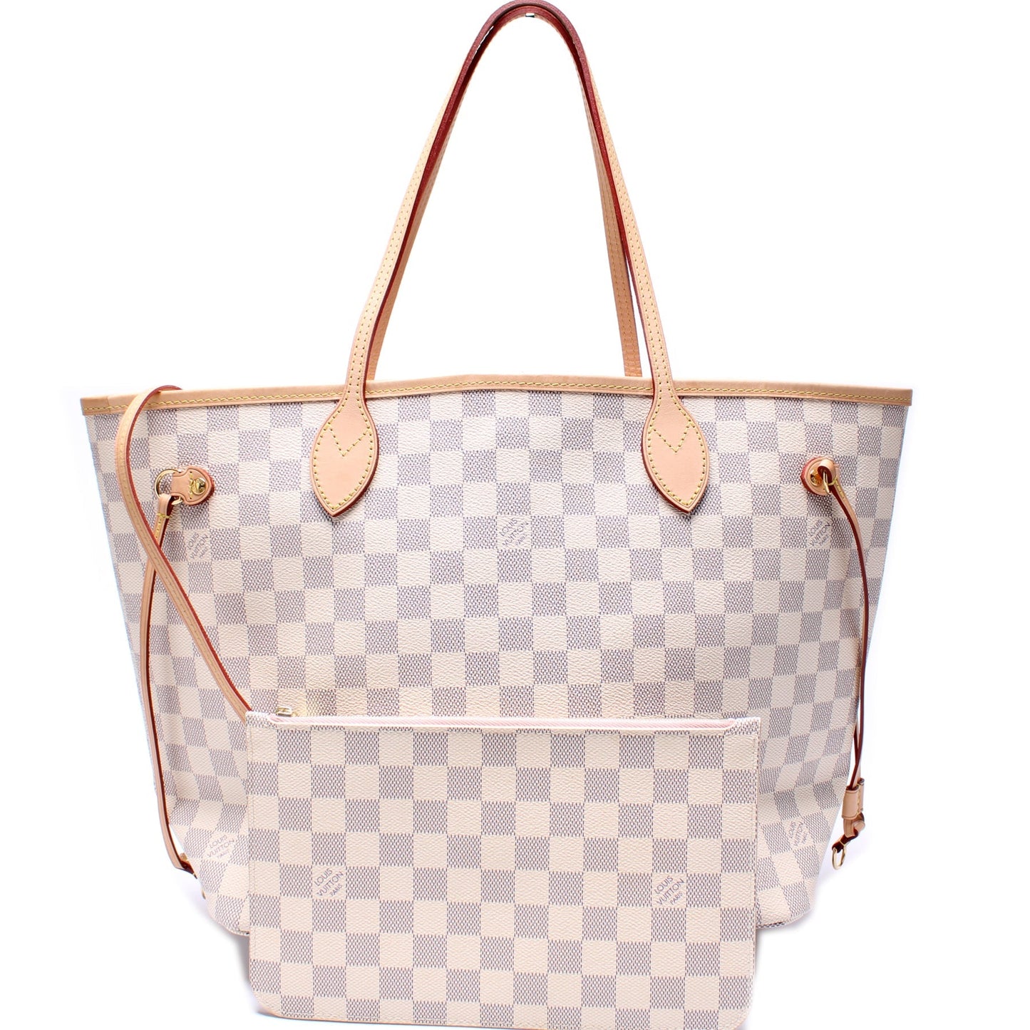Louis Vuitton Neverfull w/Wallet MM Damer Azur