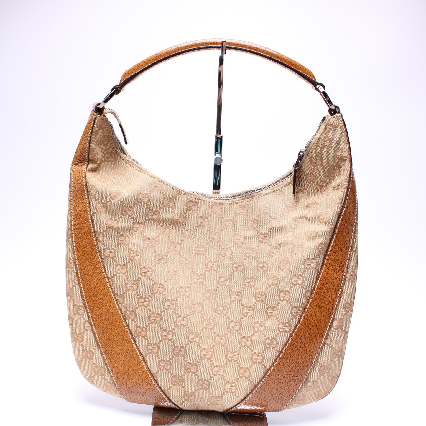 Gucci 124357 GG Canvas Hobo Bag
