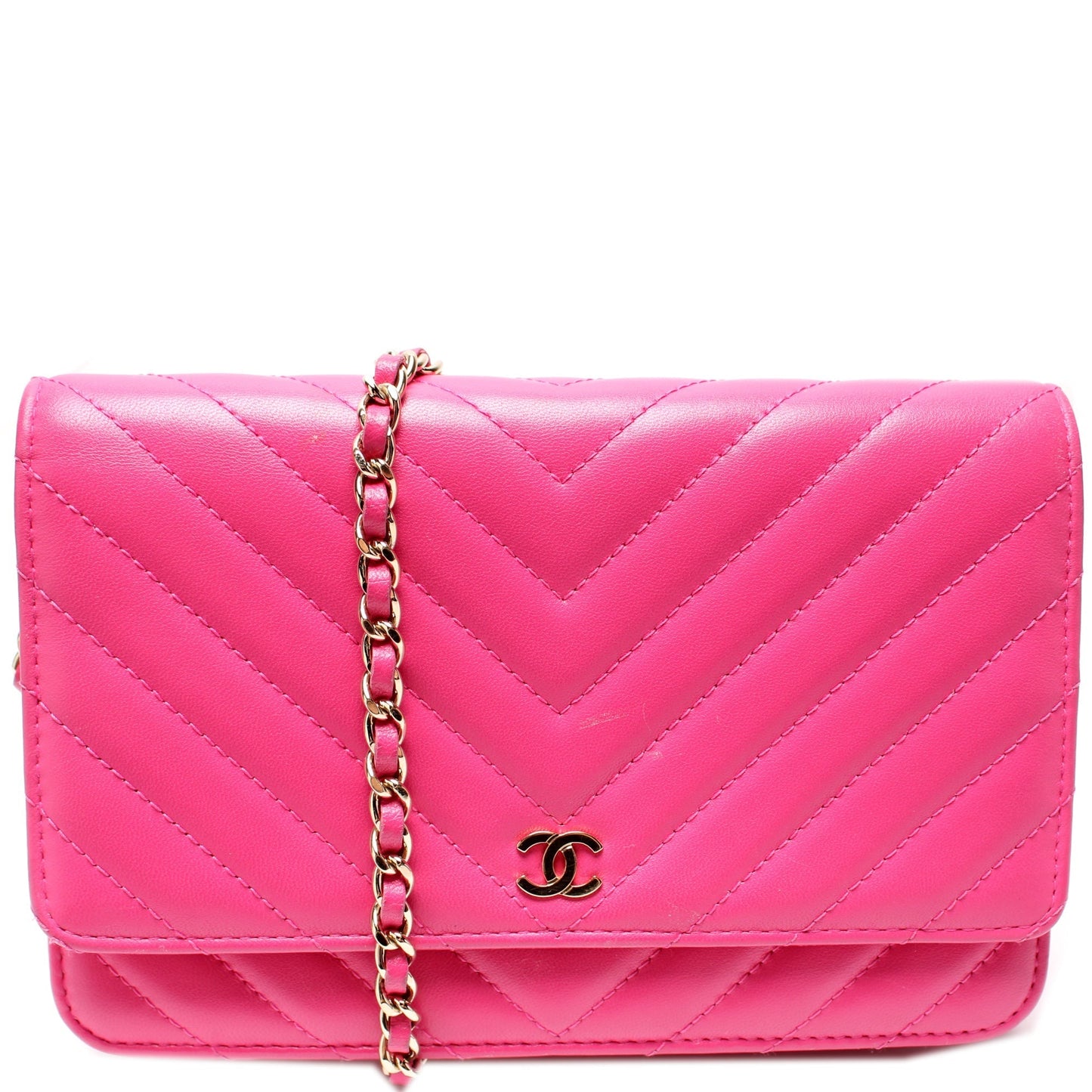 Chanel WOC Chevron Quilted Lambskin Bag