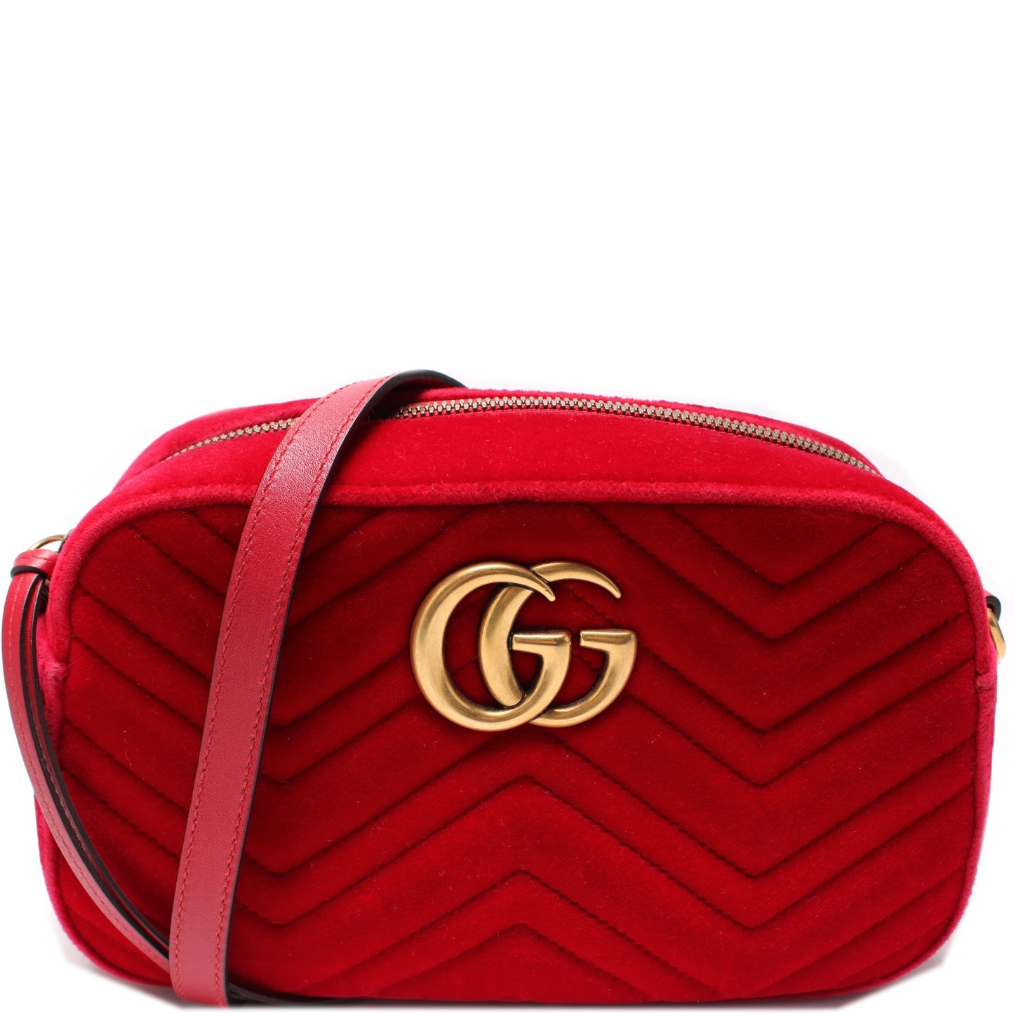 Gucci 447632 Marmont Small Velvet Camera Bag