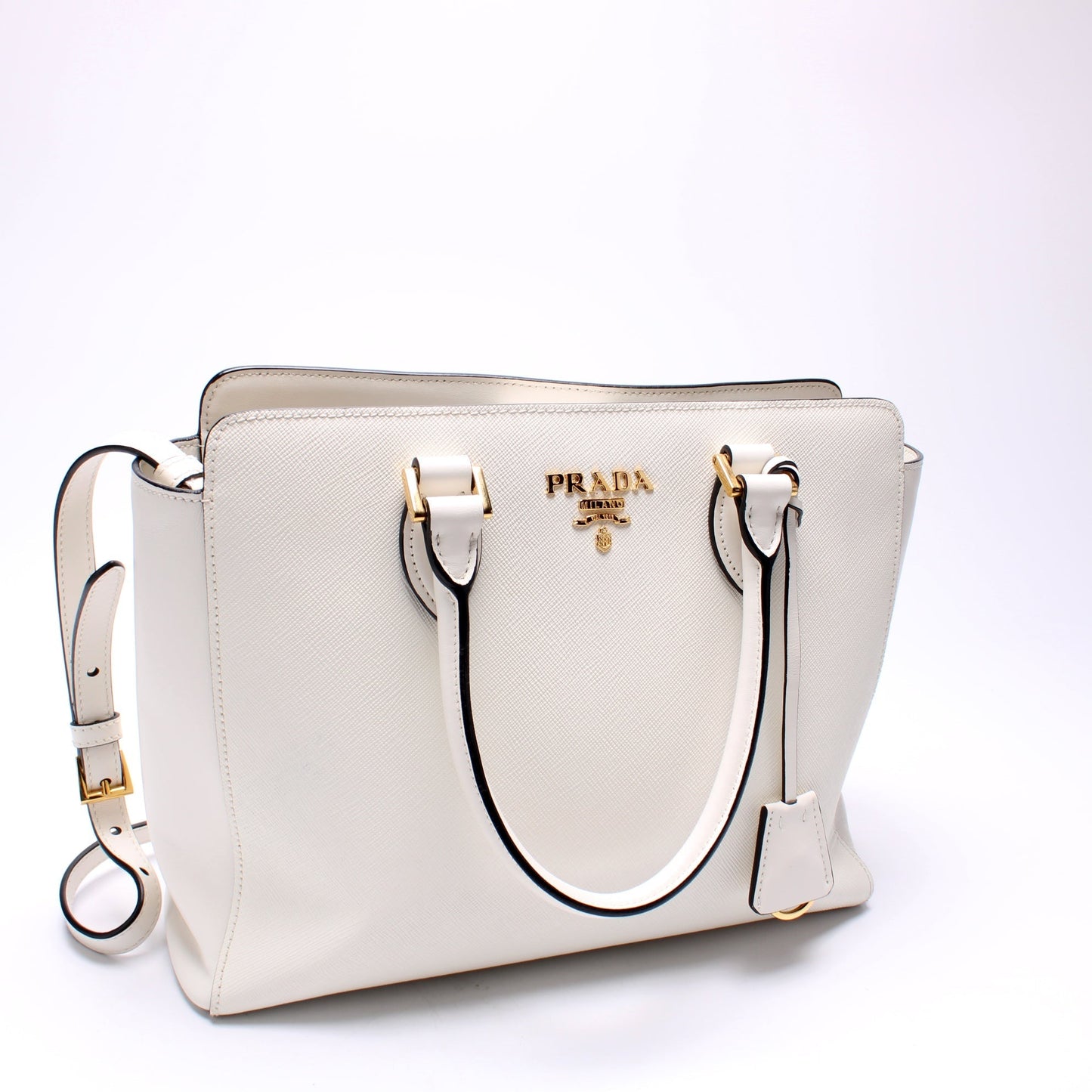 Prada 1BA189 Saffiano Calfskin Top Handle Bag