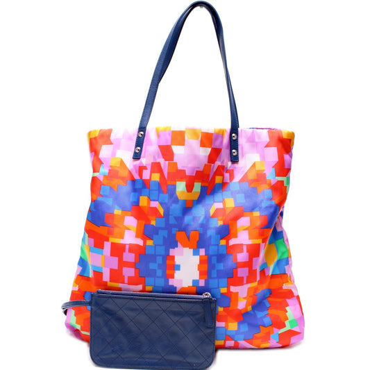 Chanel CC Printed Nylon Tote Bag