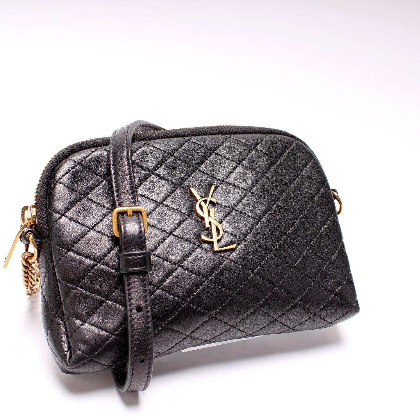Saint Laurent 733667 Gaby Zip Pouch Quilted Lambskin Bag