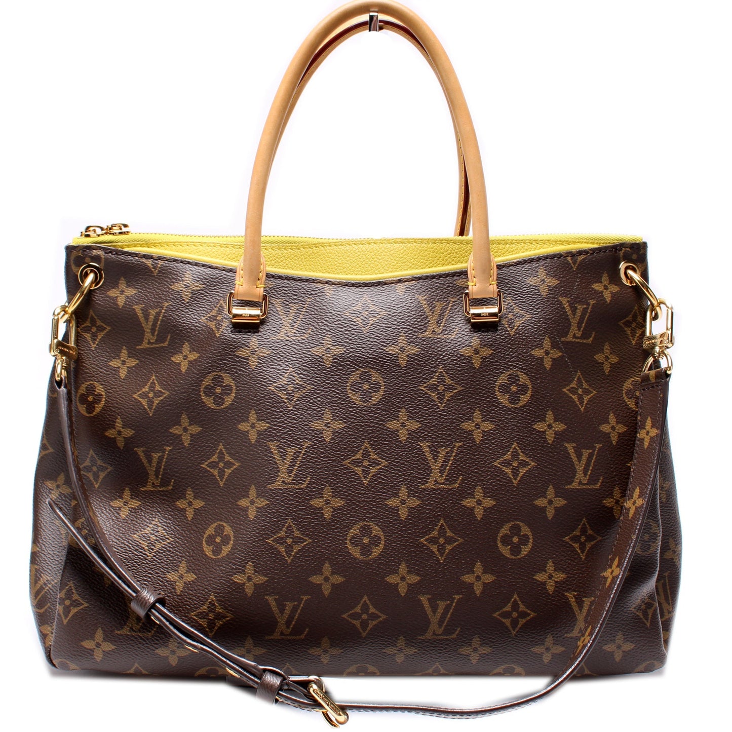Louis Vuitton Pallas Tote Monogram Canvas Side