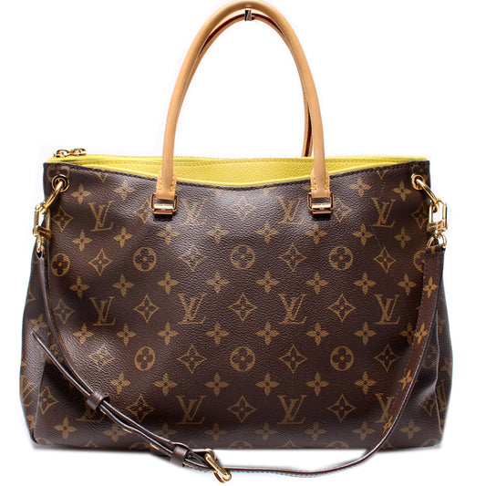 Louis Vuitton Pallas Tote Monogram Canvas Side