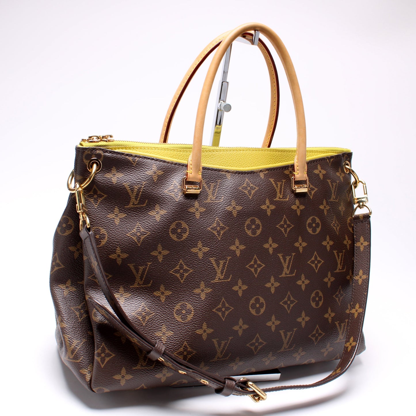 Louis Vuitton Pallas Tote Monogram Canvas Side