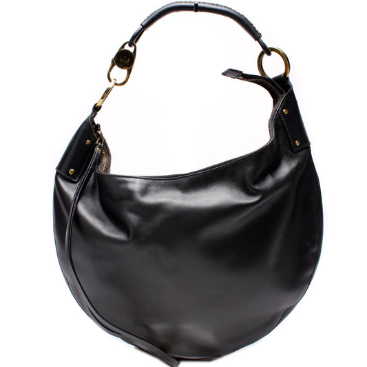 Gucci 95726 Lambskin Leather Moon Hobo Bag