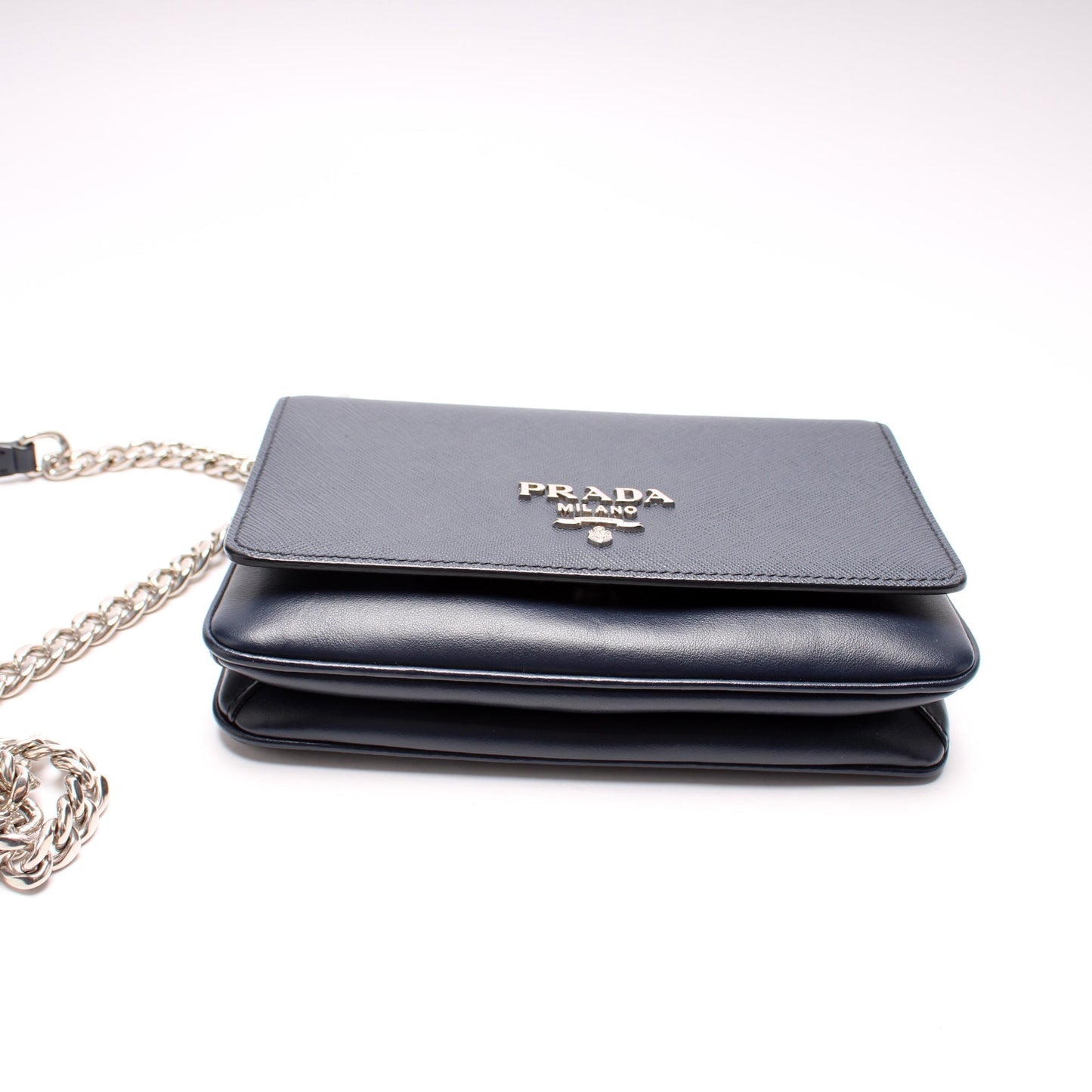 Prada Pattina Soft Calfskin And Saffiano Bag