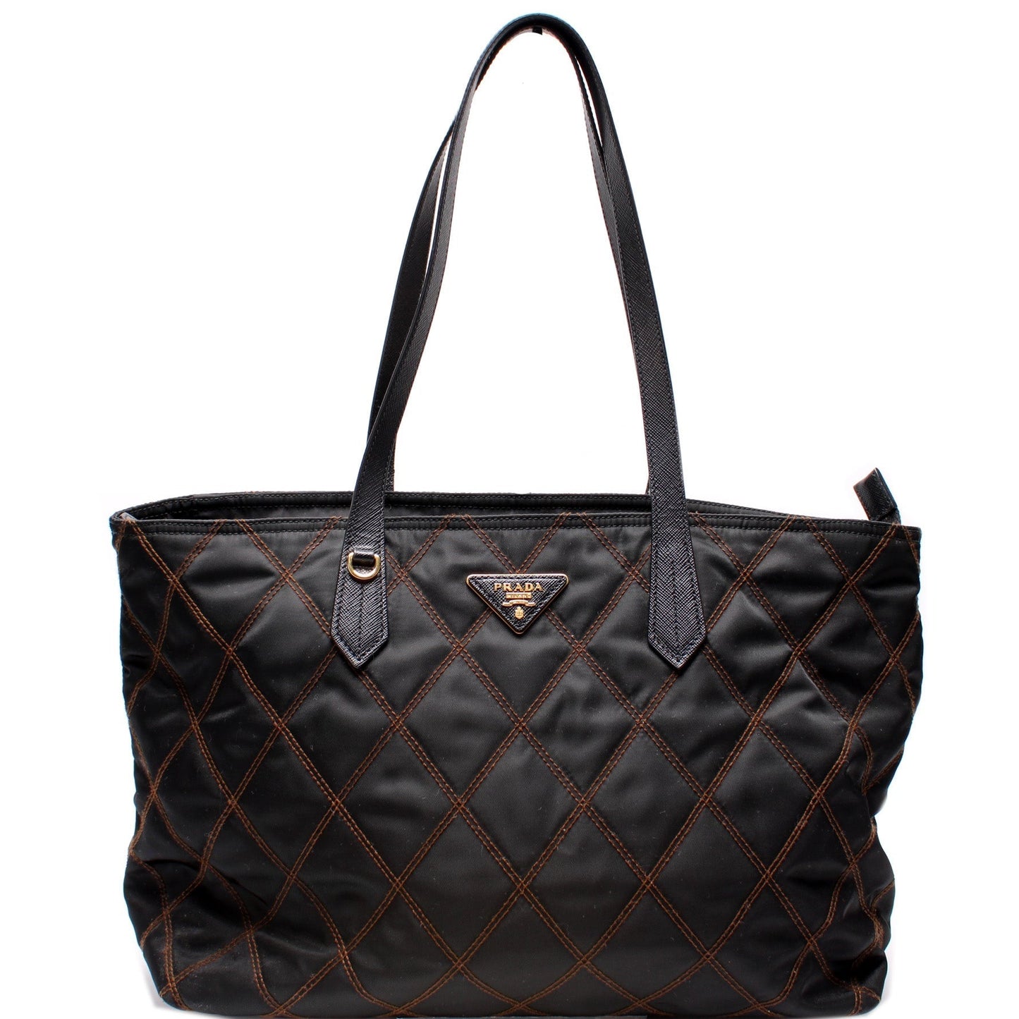 Prada Stitched Nylon Tote Bag