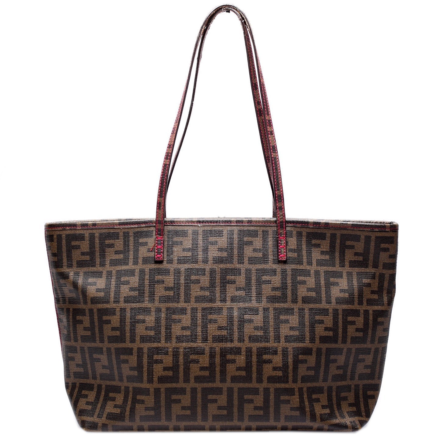 Fendi 8BH198 Zucca Zip Tote Bag