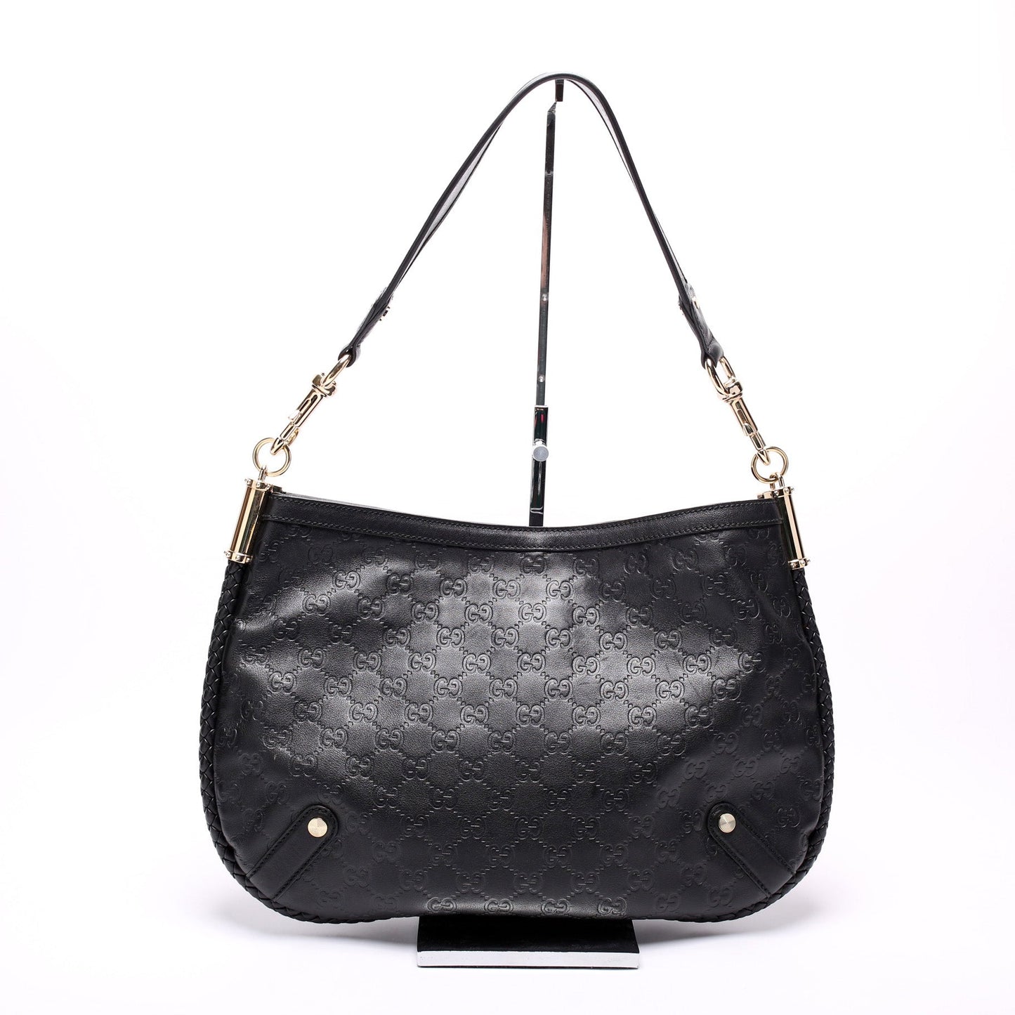 Gucci 167734 GG Leather Britt Medium Shoulder Bag