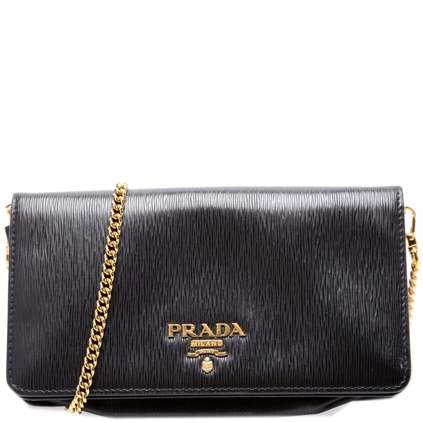 Prada Vitello Move Oro Chain Wallet Bag