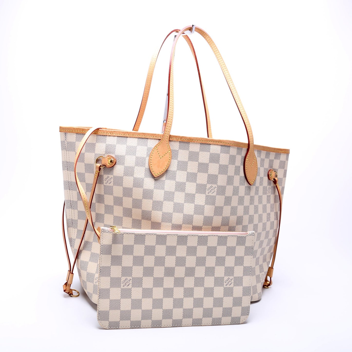 Louis Vuitton Neverfull W/Wallet MM Damier Azur