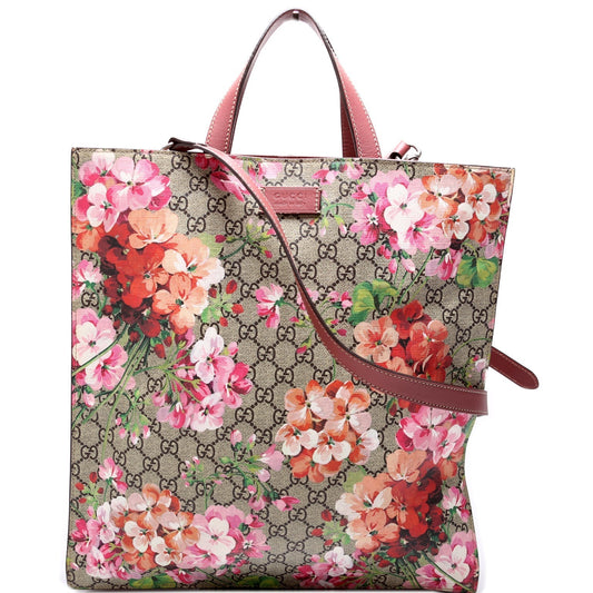 Gucci 450950 Soft GG Supreme Blooms Vertical Tote Bag