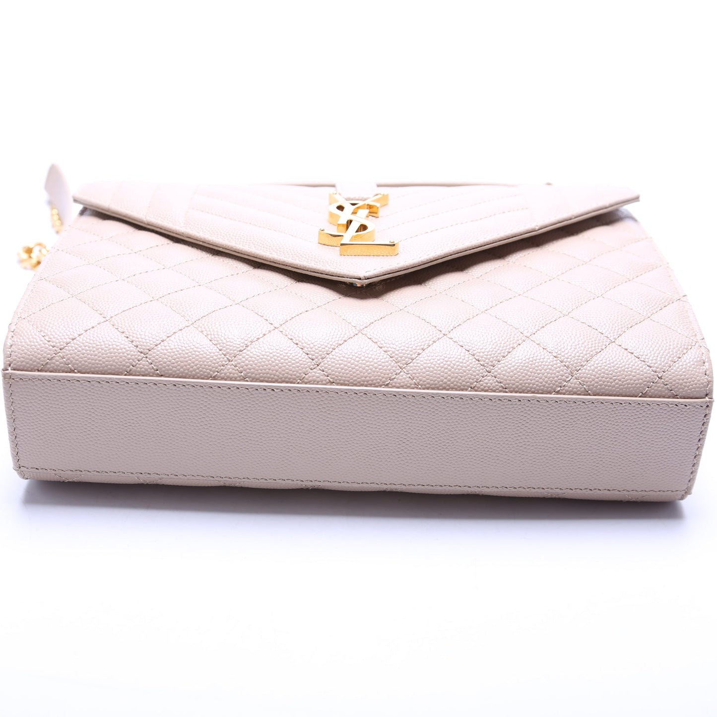 Saint Laurent Grain De Monogram Triquilt Medium Satchel Bag