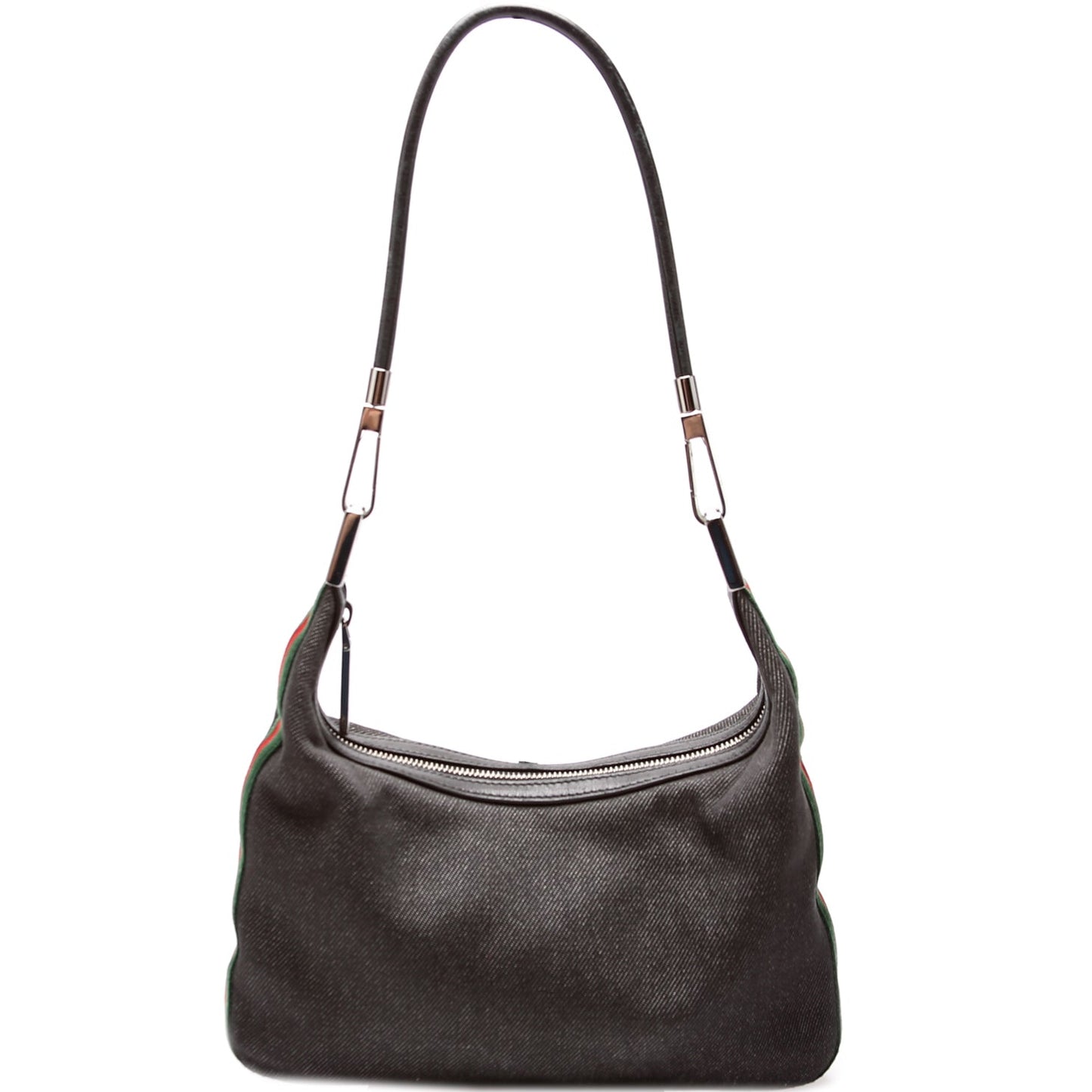 Gucci 01233 Canvas Web Clasp Hobo Bag