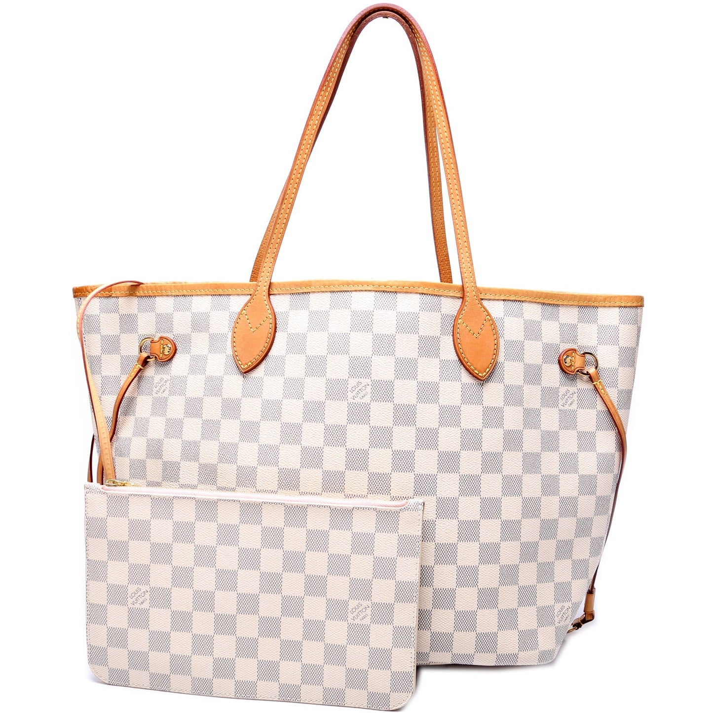 Louis Vuitton Neverfull w/Wallet MM Damier Azur