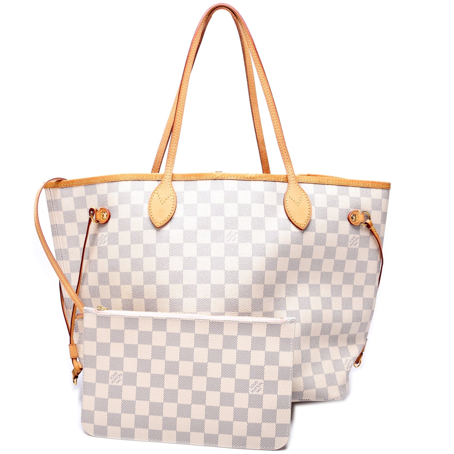 Louis Vuitton Neverfull w/Wallet MM Damier Azur