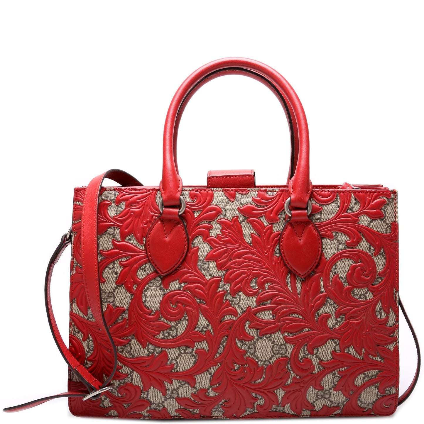 Gucci 409531 GG Supreme Arabesque Top Handle Tote Bag