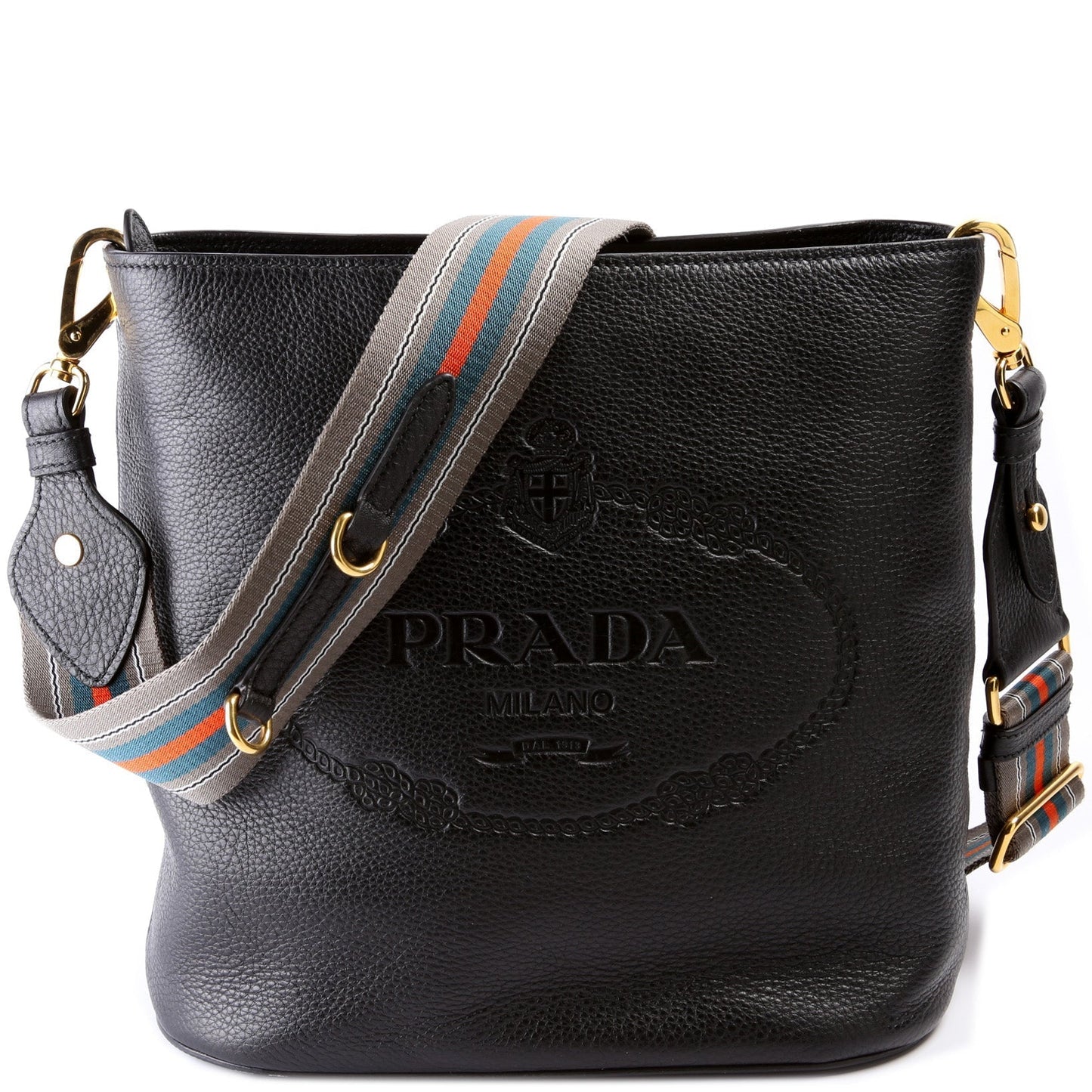 Prada 1BR057 Vitello Phenix Bucket Bag
