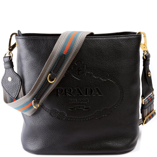 Prada 1BR057 Vitello Phenix Bucket Bag