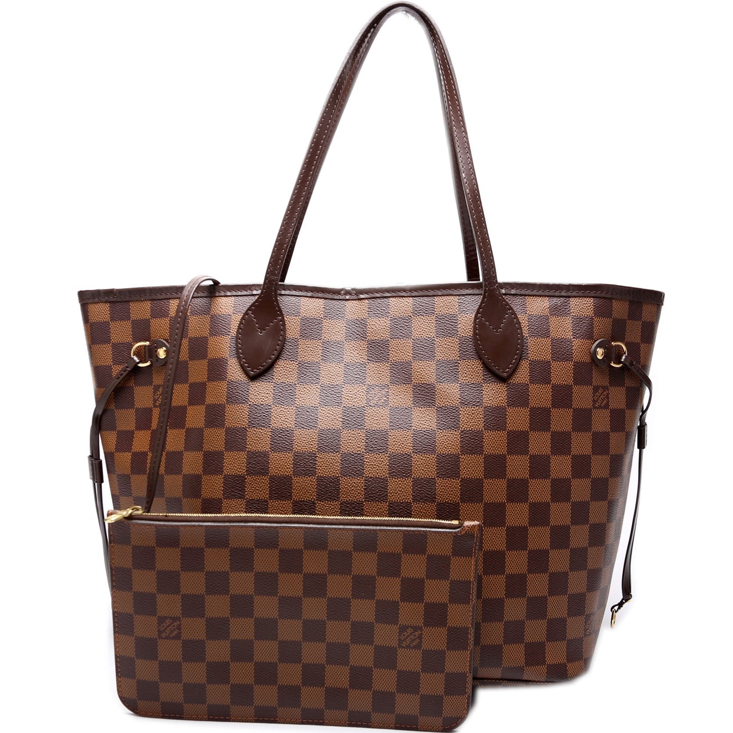 Louis Vuitton Neverfull MM W/Wallet Damier Ebene