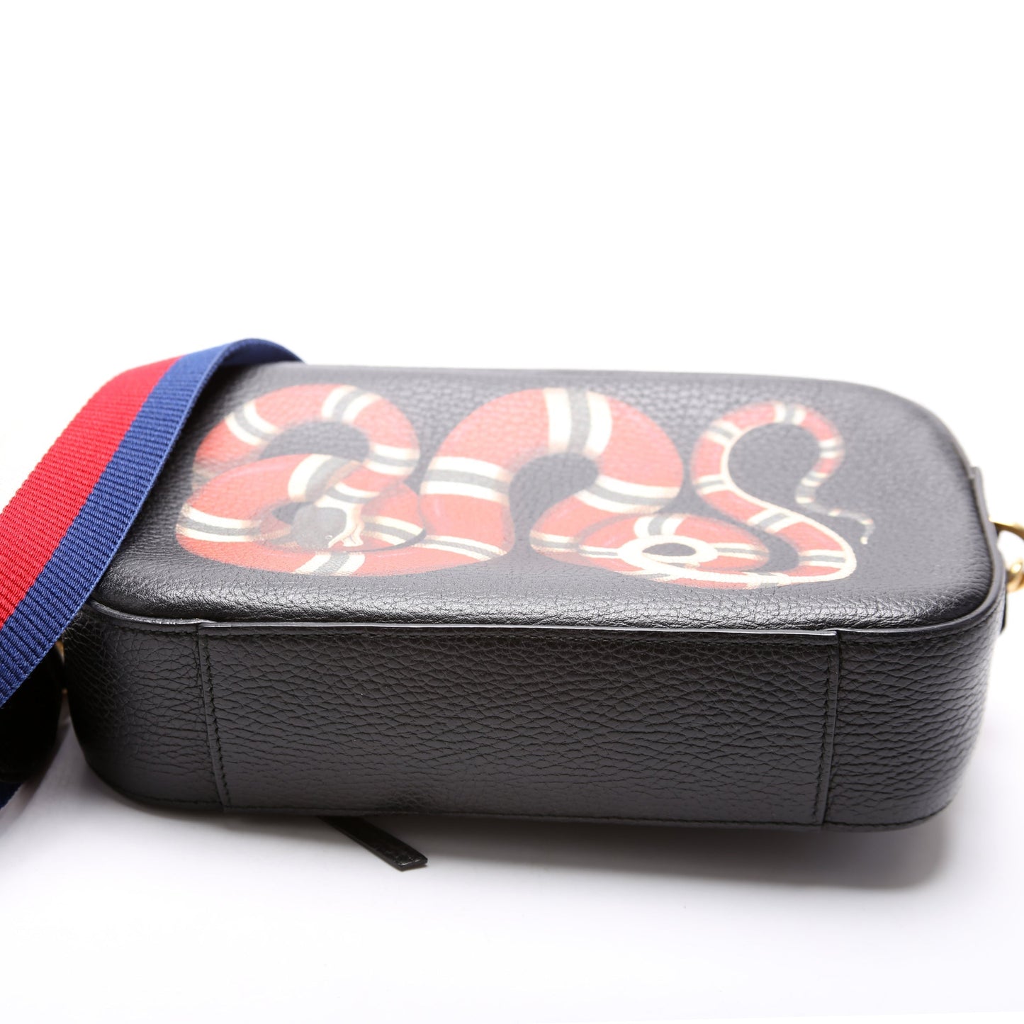 Gucci 461461 Leather Snake Messenger Bag