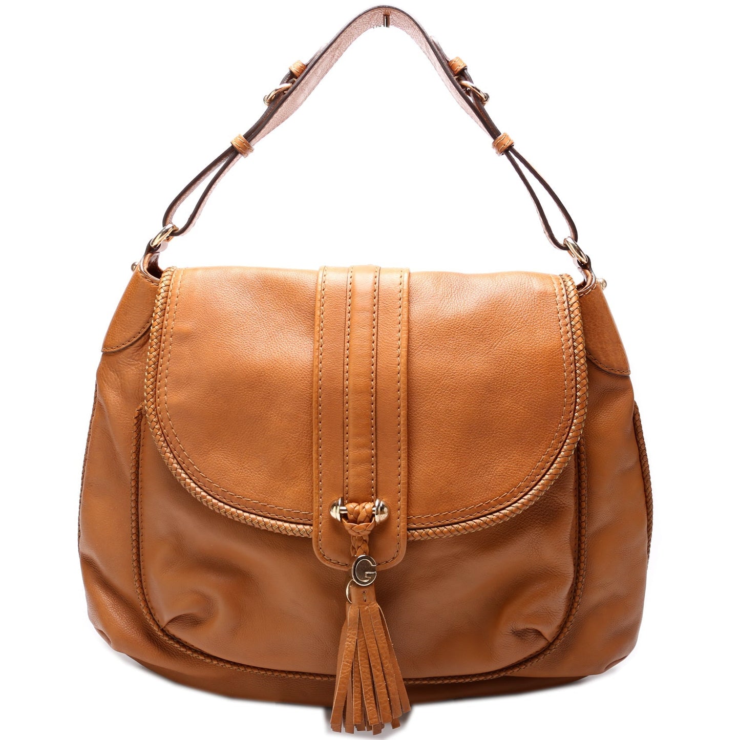 Gucci 257021 Leather Marrakech Flap Hobo Bag