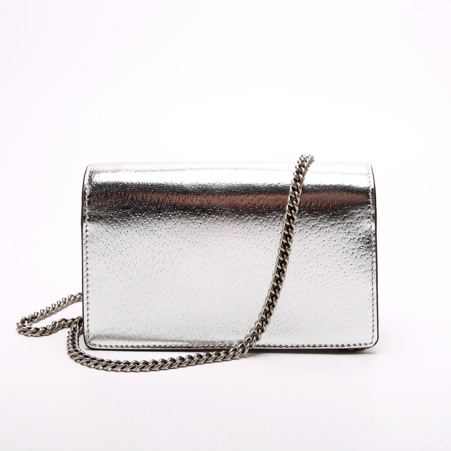 Gucci 476432 Dionysus Metallic Leather Super Mini Bag