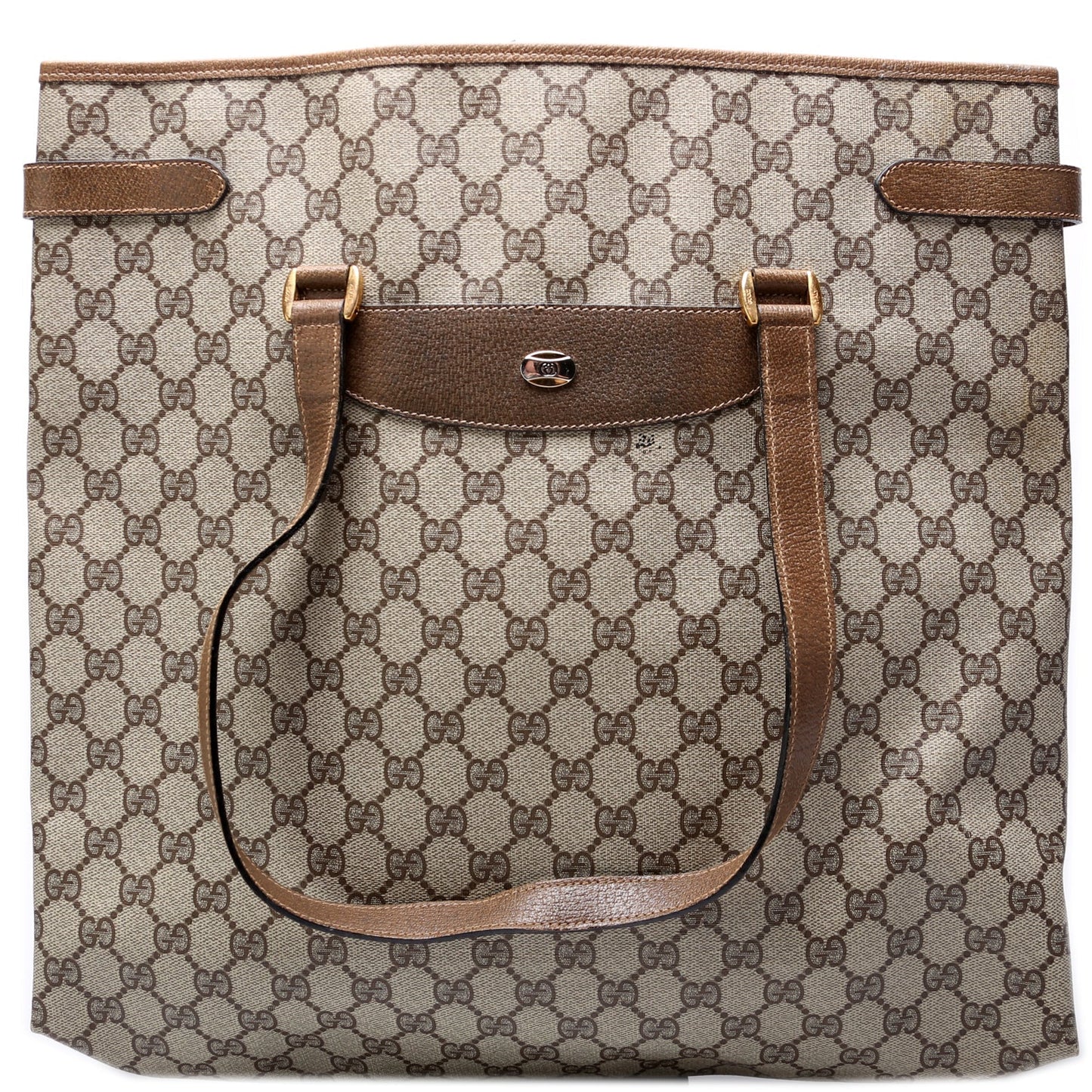 Gucci 39.02.061 GG Supreme Vertical Tote Vintage Bag
