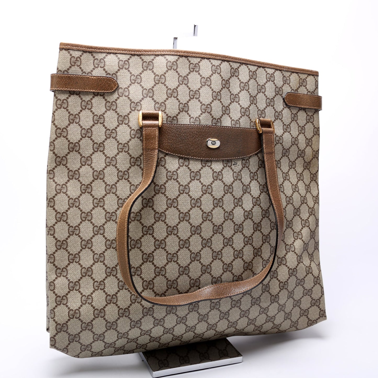 Gucci 39.02.061 GG Supreme Vertical Tote Vintage Bag