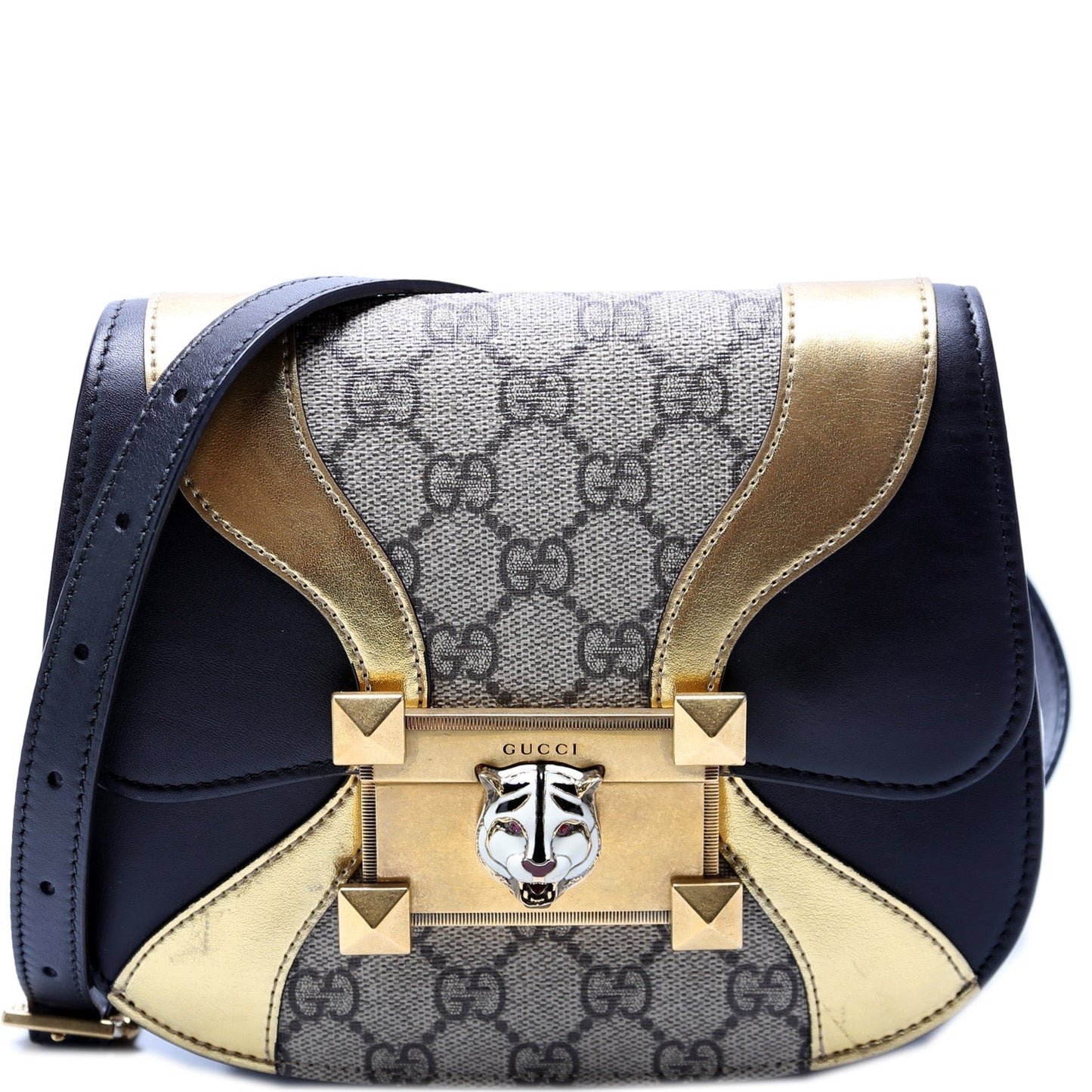 Gucci 500781 GG Supreme Calfskin Osiride Shoulder Bag