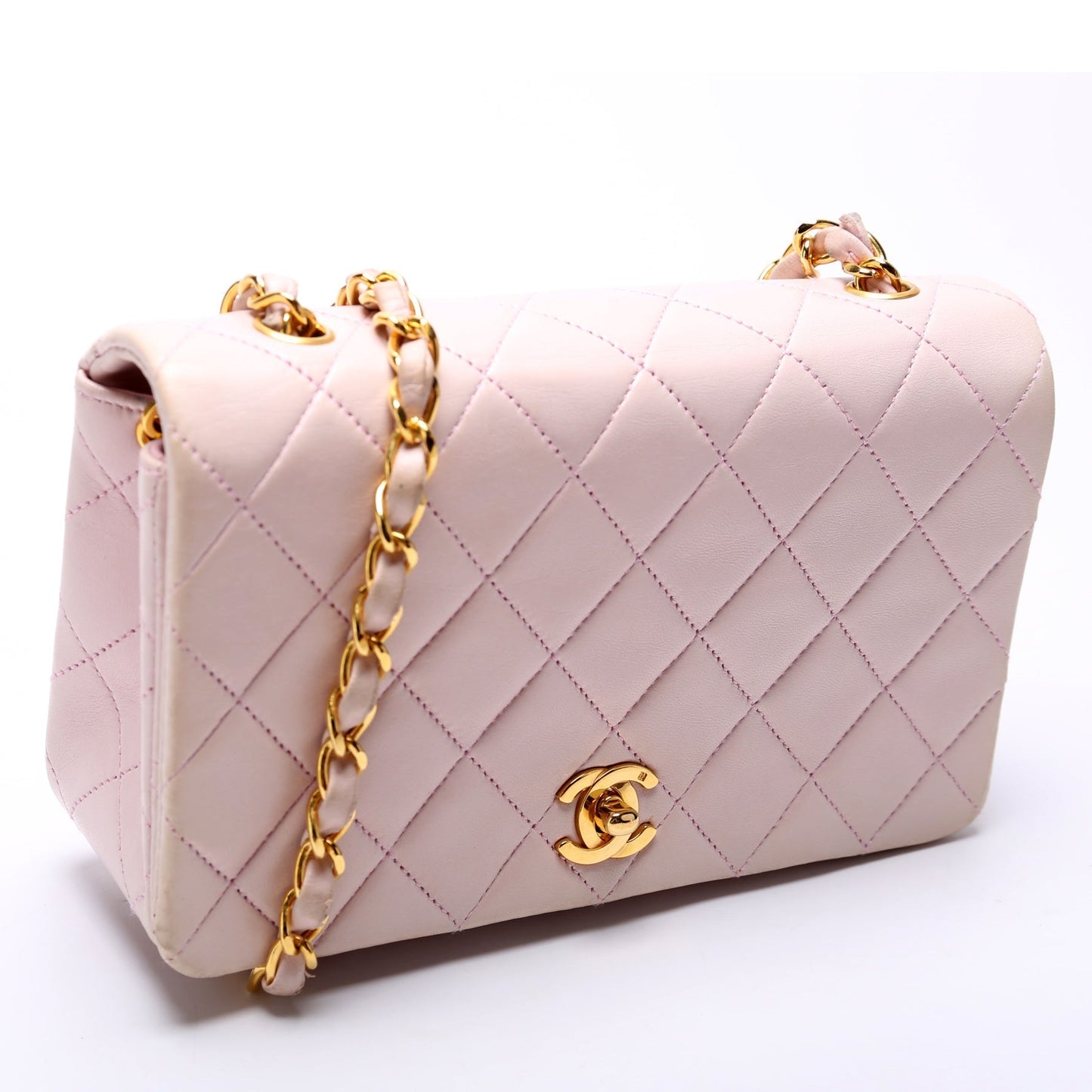 Chanel CC Full Flap Mini Quilted Lambskin Vintage Bag
