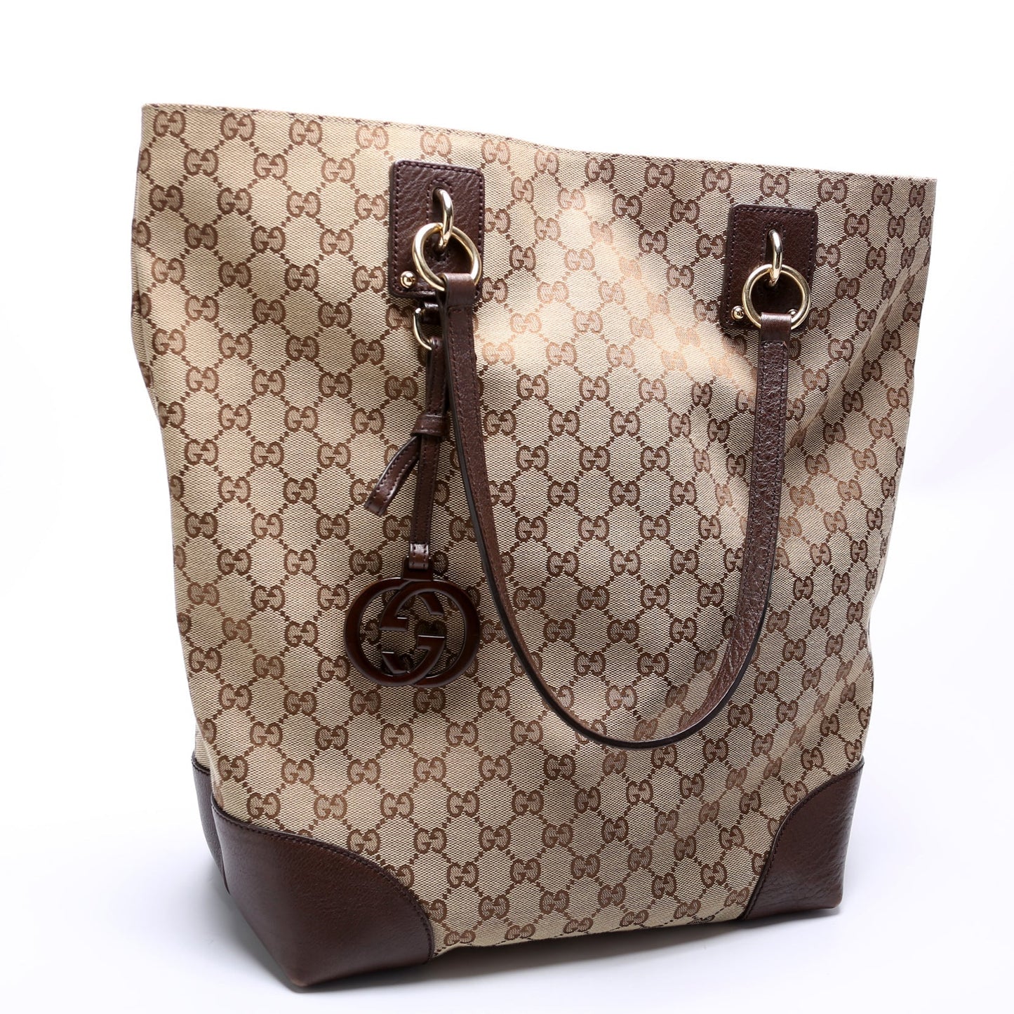 Gucci 247236 GG Canvas Large Charm Tote Bag