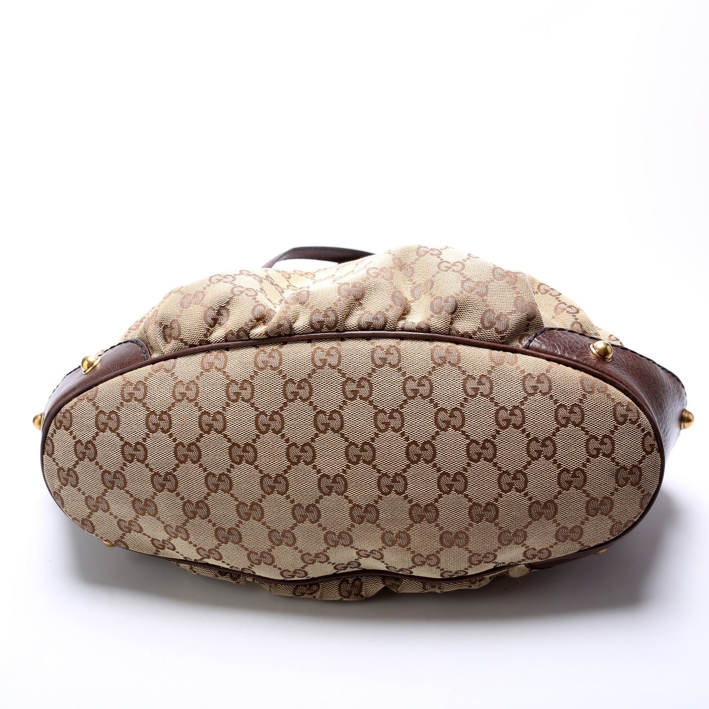 Gucci 203546 GG Canvas Jockey Medium Tote Bag