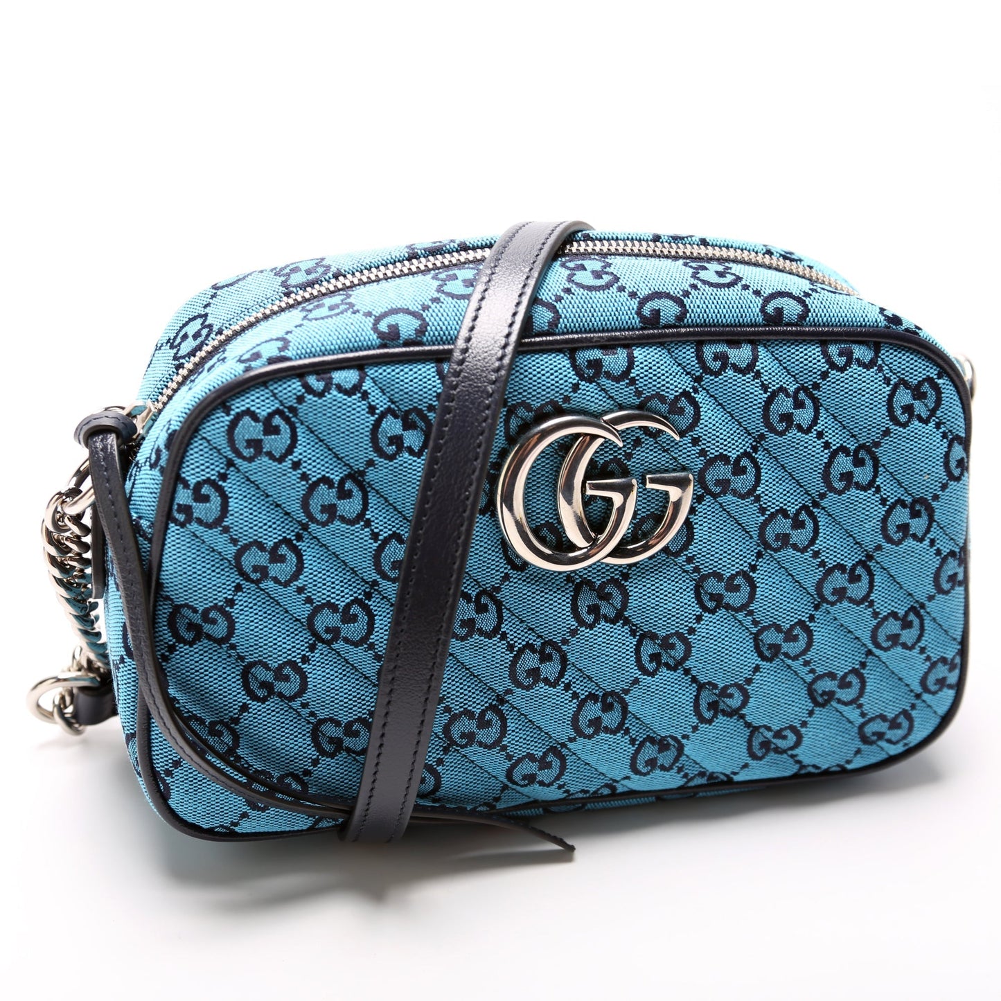 Gucci 447632 Marmont Small Multicolor Canvas Camera Bag