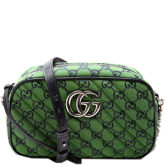 Gucci 447632 Marmont Small Multicolor Canvas Camera Bag