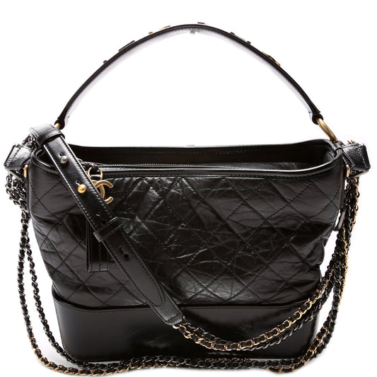 Chanel Gabrielle Hobo with Bicolor Logo Strap Bag