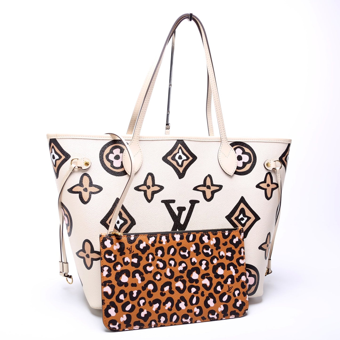 Louis Vuitton Neverfull w/Wallet MM Wild at Heart