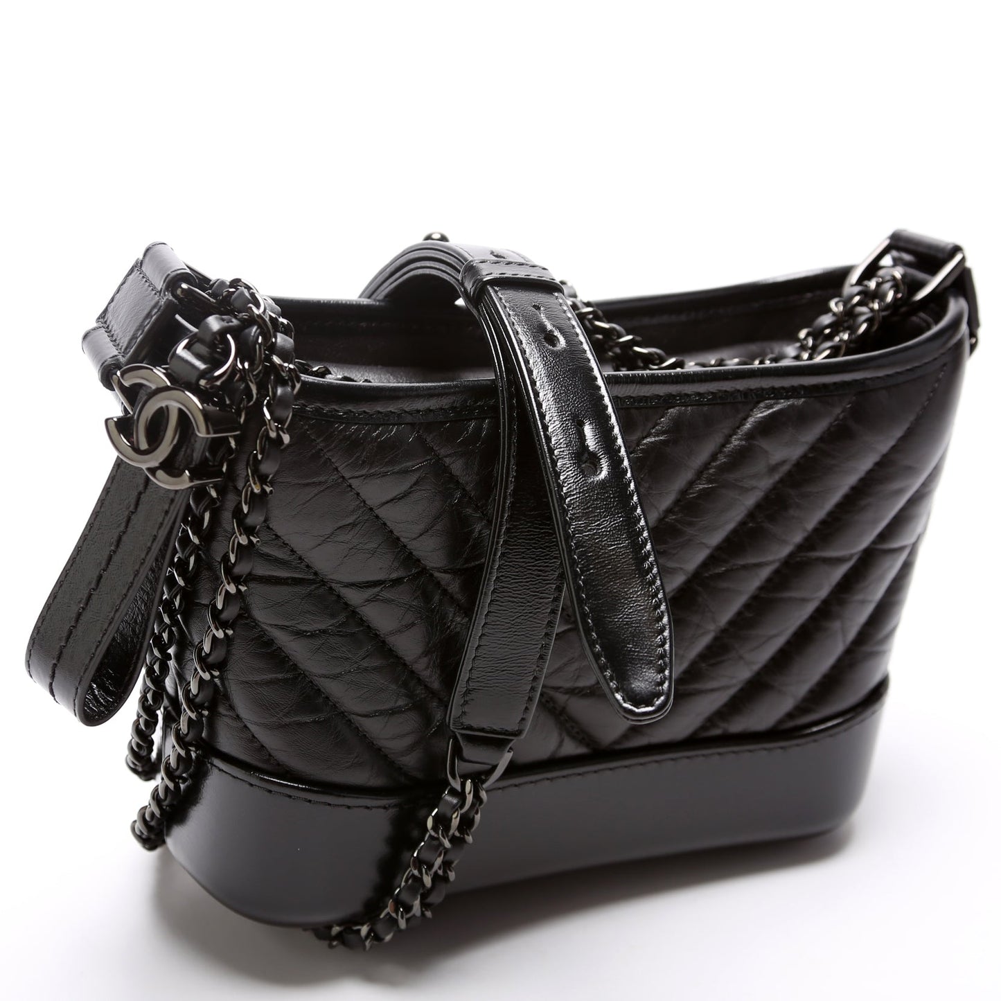 Chanel Gabrielle Hobo Small So Black Calfskin 28M Bag
