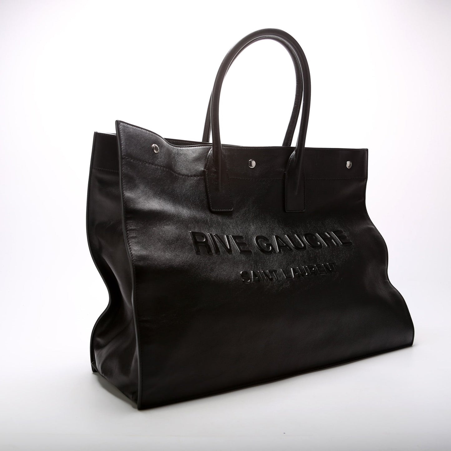 Saint Laurent Rive Gauche Leather Tote Bag