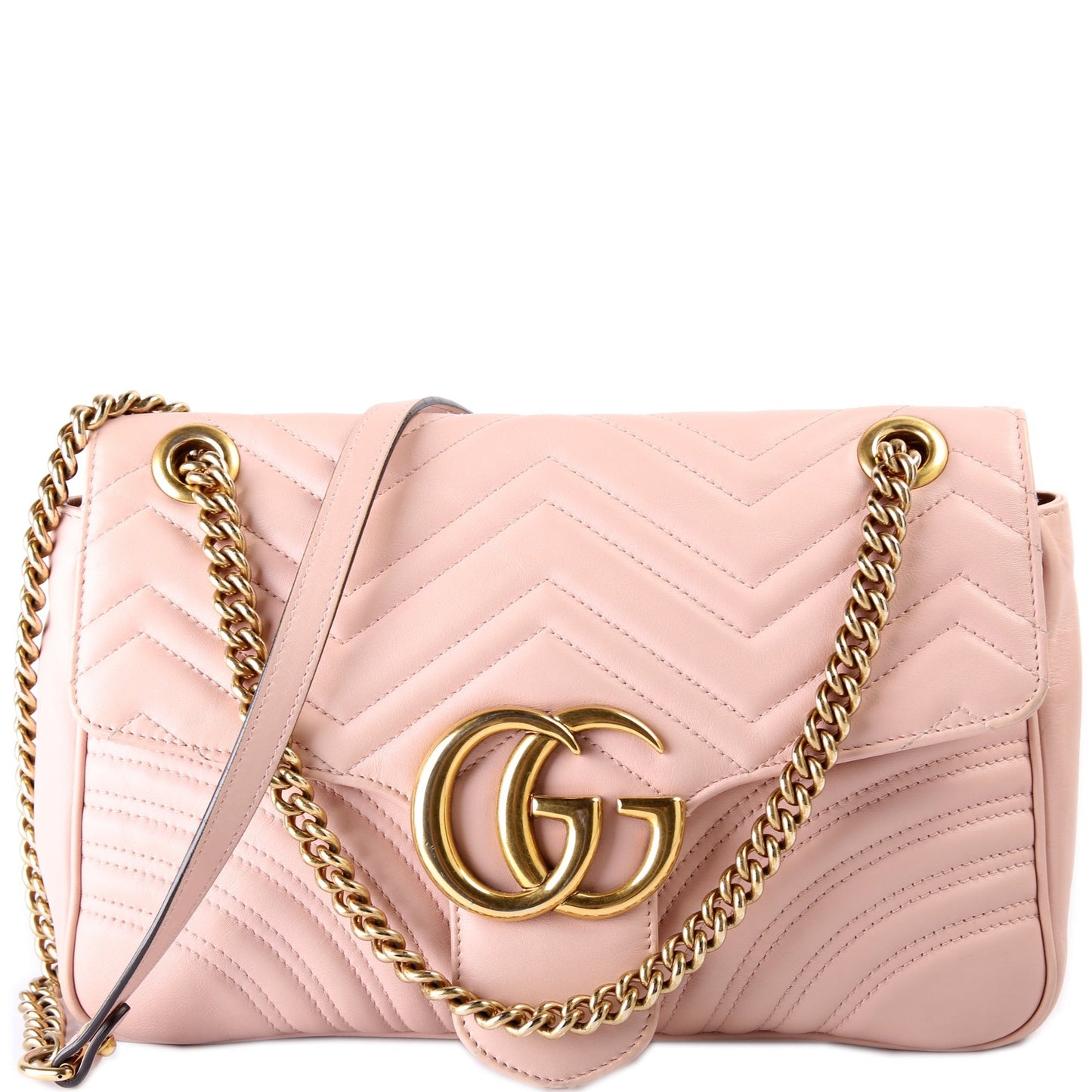Gucci 443496 Marmont Leather Shoulder Medium Bag