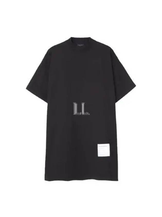 Luxury Balenciaga Trending 2026 Sample Sticker Oversized Short Sleeve T-Shirt Black