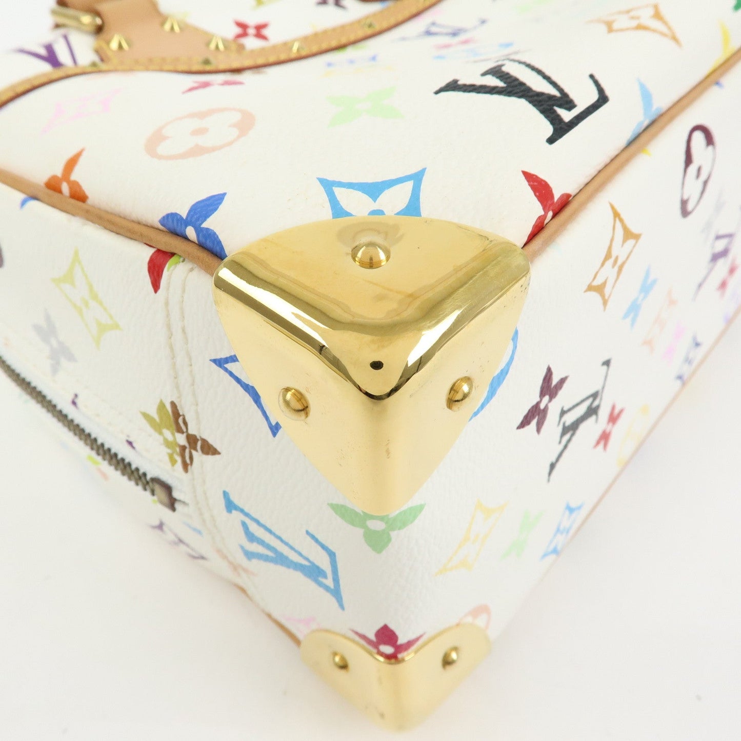 Louis Vuitton Monogram Multicolor Trouville Hand Bag Blanc M92663